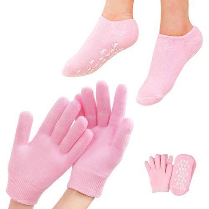 Gants hydratantes avec chaussettes exfoliantes pour traitement exfoliant, soin pour les pieds et les mains