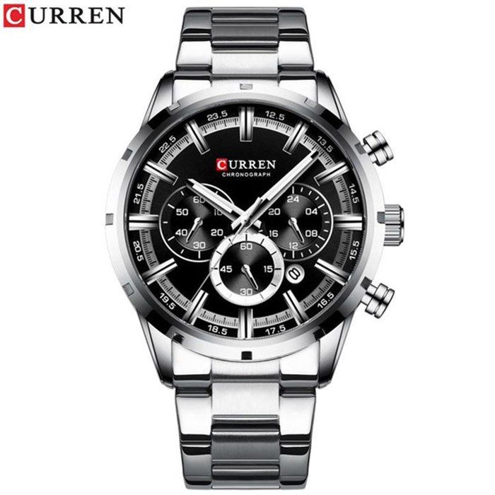 CURREN – montre-bracelet en acier inoxydable pour homme, chronographe étanche,, Sport