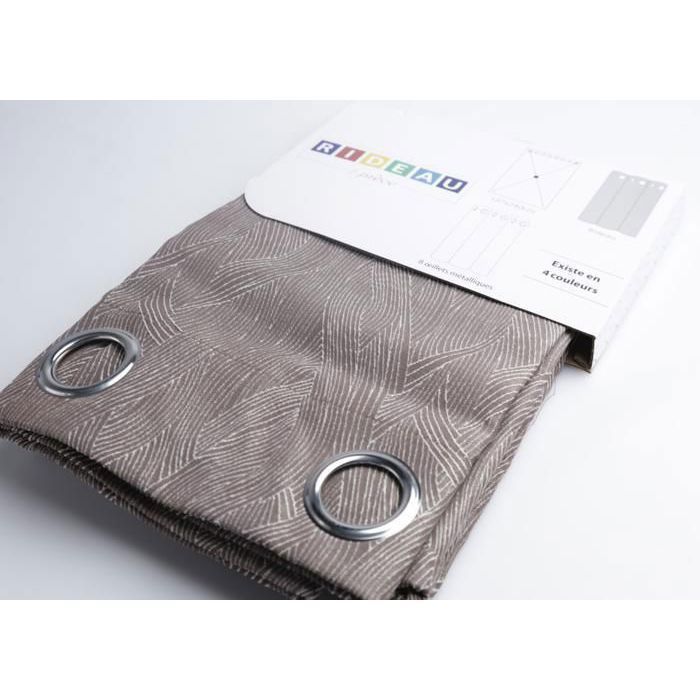 Rideau de fenêtre - Aléatoire - 137x240 cm - Jacquard teint - Œillets - Élégance chic