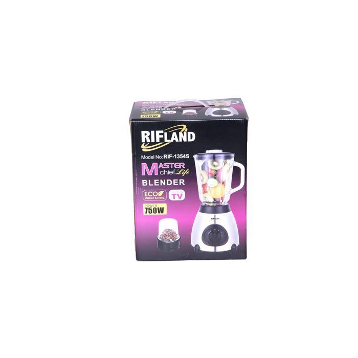 RIFLAND Blender mixeur 1,5L verre Avec Moulin à épice Bol En Verre RIF-1354S