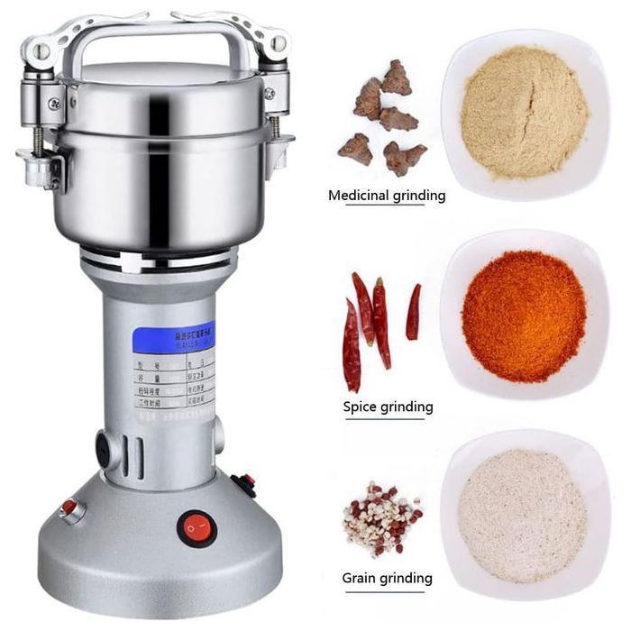 Moulin à épices - DAMAI - Broyeur électrique - Capacité 350g - Acier inoxydable - Minuterie intégrée