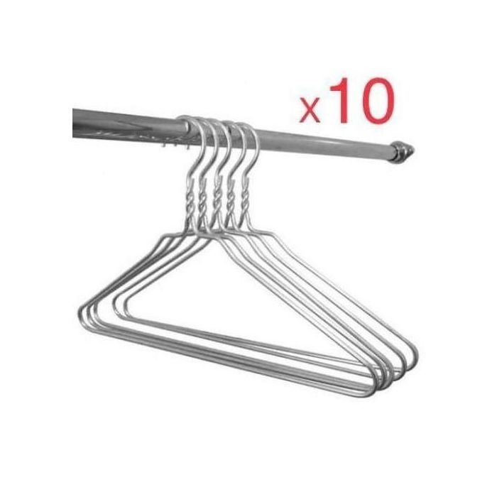 10 pcs Cintre en acier inoxydable porte-vêtement