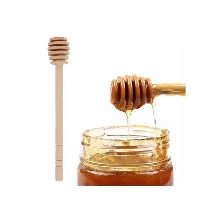 2 pièce Cuillère de miel en bois naturelle poignée miel Ustensiles de cuisine