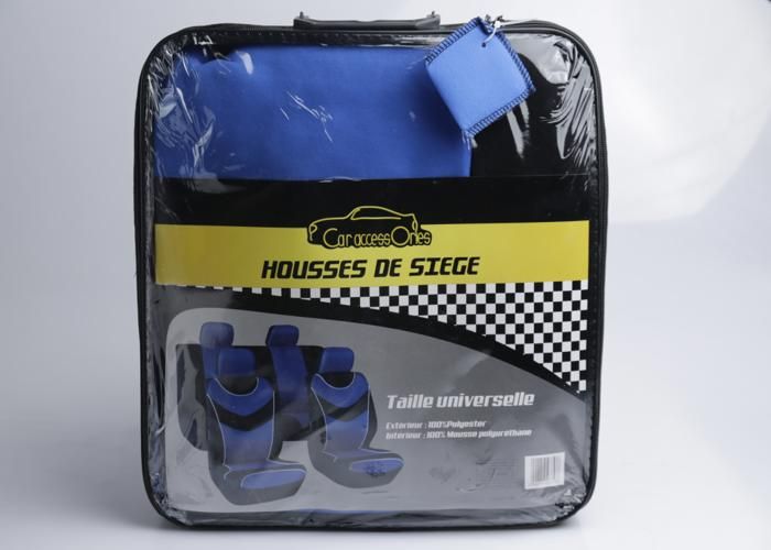 Housse de siège - YHA3541B - Noir et bleu - Matériaux de haute qualité - Confort exceptionnel