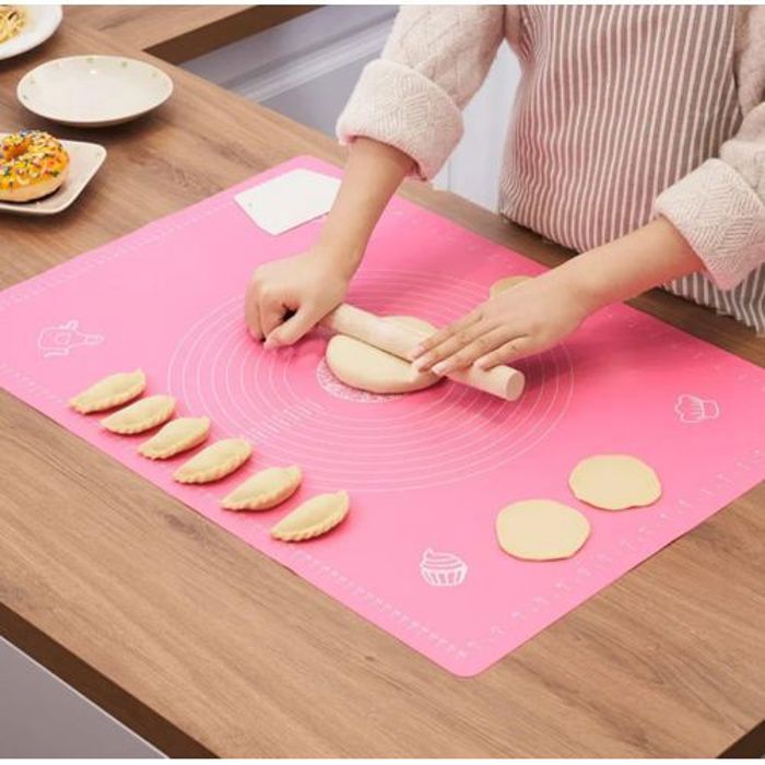 Tapis de pâte extensible en silicone  anti-dérapant pour rouler la farine