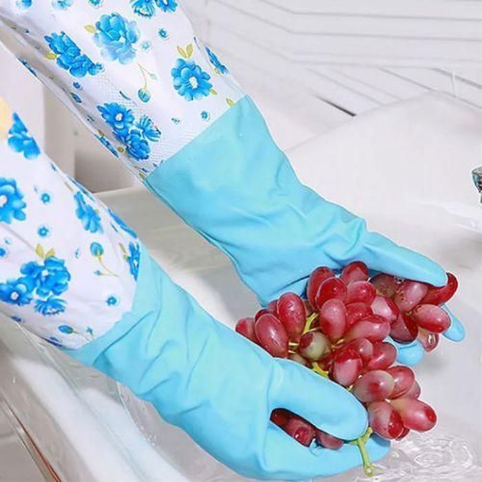 Paire gants de vaisselle longue et confortables, couleurs aléatoires