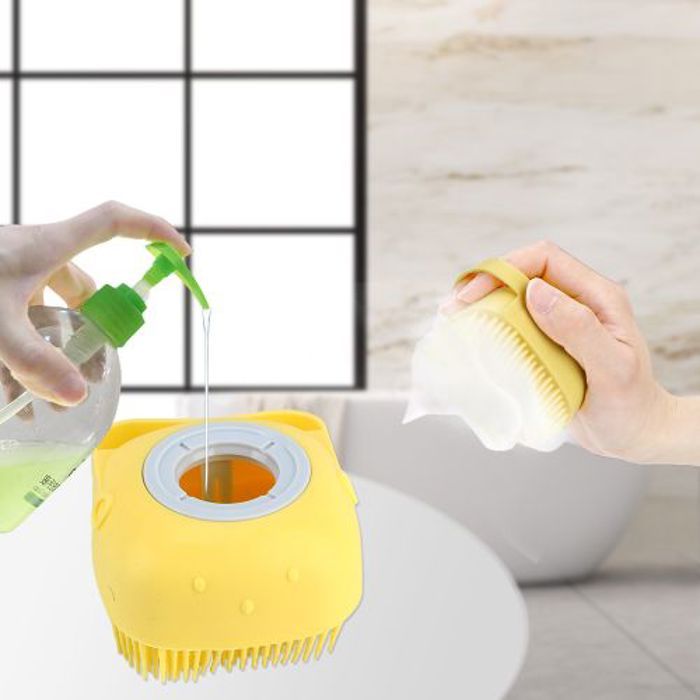 Gant de Massage de bain en Silicone pour corps et cheveux, Luffa et brosse souple