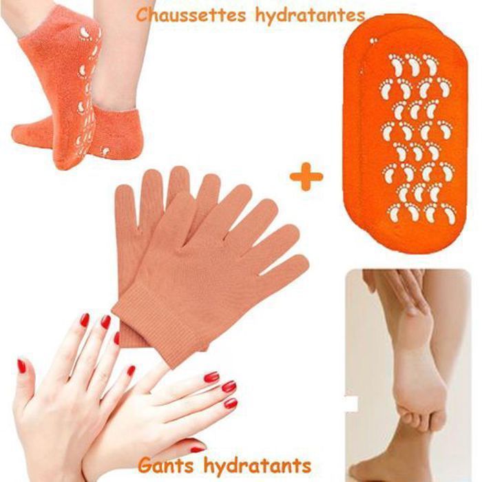 Gants hydratantes avec chaussettes exfoliantes pour SPA, Réparation de la Peau de pieds et mains, couleur aliatoire
