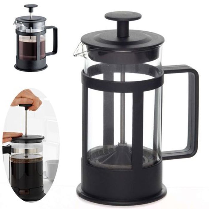 Glass cafetière, Tasse en verre avec Filtre  pour préparer la mousse du café, le cupposhino & Thé, 300 ml
