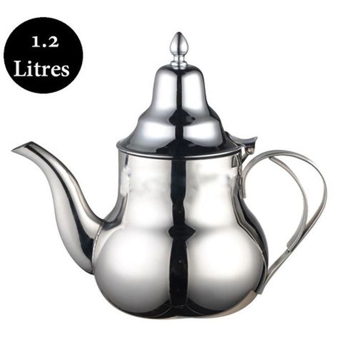Théière Inox de Volume 1200 ml - Théière marocaine moderne avec Filtre, BERRAD