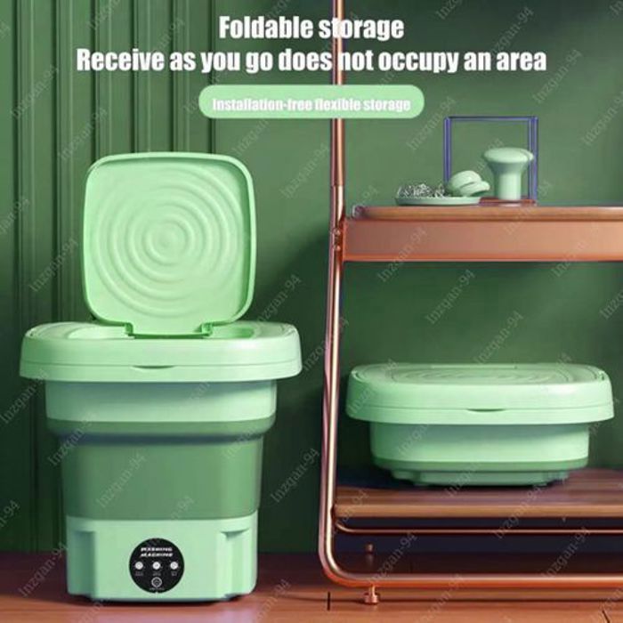 Machine à laver portable pliable avec essoreuse automatique vêtements 11L, Couleur aliatoire