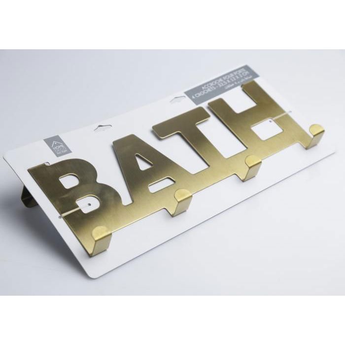 Porte-serviette - M24 SB0101 - 4 crochets - Beige - Dimensions 23x11x4 cm