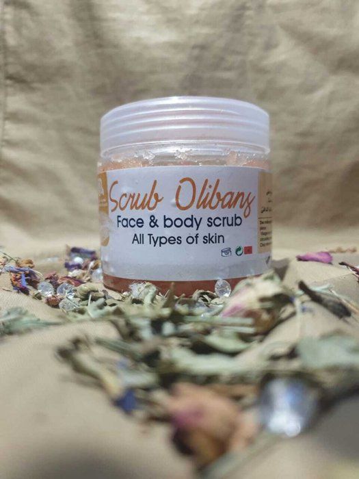 Gommage - Olibany - Tous types de peau - Extrait d'encens oliban - Hypoallergénique - Doux