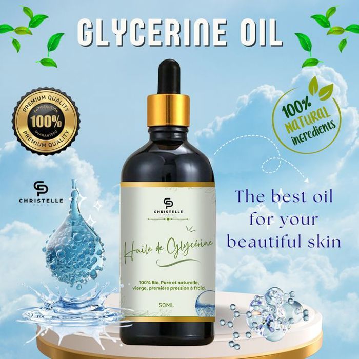 Actif de soin - CHRISTELLE PARIS - Glycérine Végétale - 100% Pure - 50 ml - Vegan - Liquide