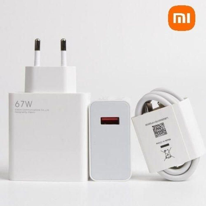 Chargeur rapide - Mi - 67W - USB-A - USB-C - Compatible Xiaomi