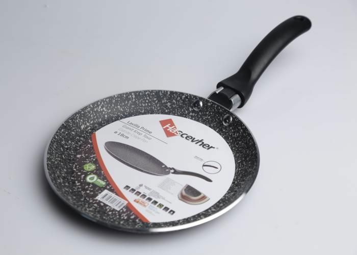 Crêpière - Hascevher - 18 cm - Granite - Anti-adhésif - Tous feux