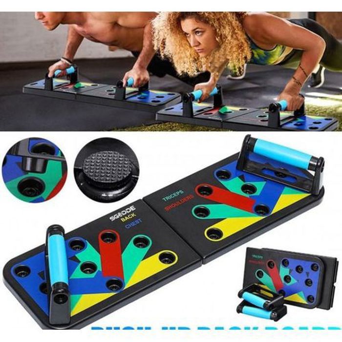 Planche à Pompes - Multifonctionnelle - Entraînement Complet - Portable - Ajustable - Couleurs Variées