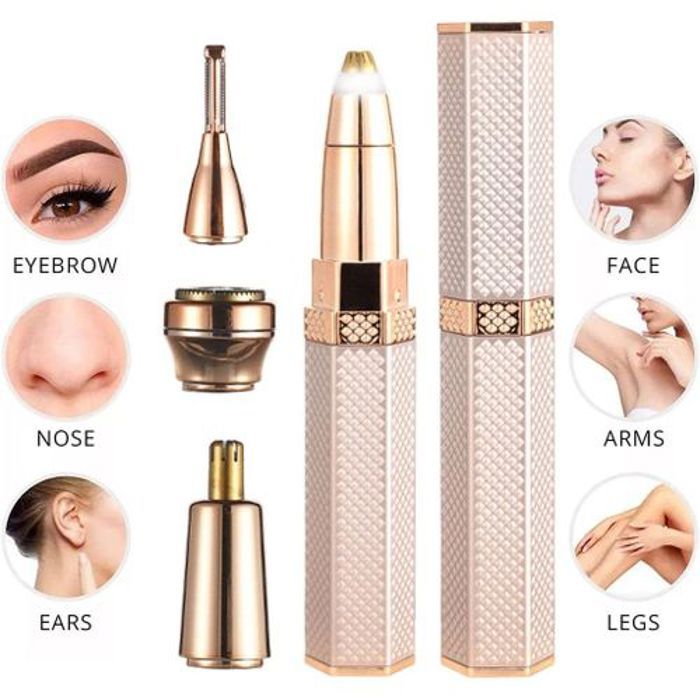 Rasoir À Sourcils Électrique - Non spécifié - 4 En 1 - Rechargeable - Tondeuse de Précision - LED