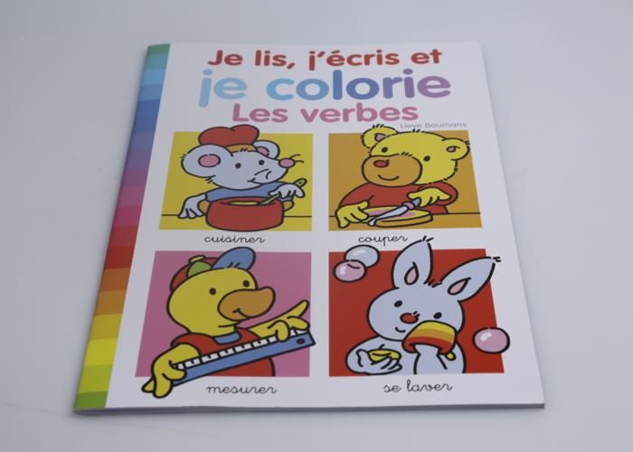 Livre interactif - Les verbes - Je lis, j'écris et je colorie - Apprentissage - Lecture - Écriture