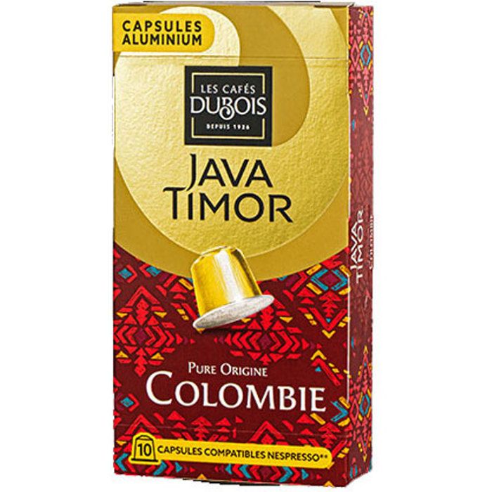 Capsules JAVA TIMOR PURE ORIGINE COLOMBIE - Boite de 10