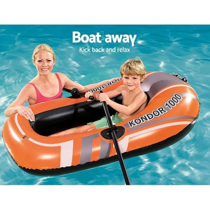 Bateau pneumatique - Bestway - Kondor 1000 - 2 rames - 155 x 93 cm - PVC durable