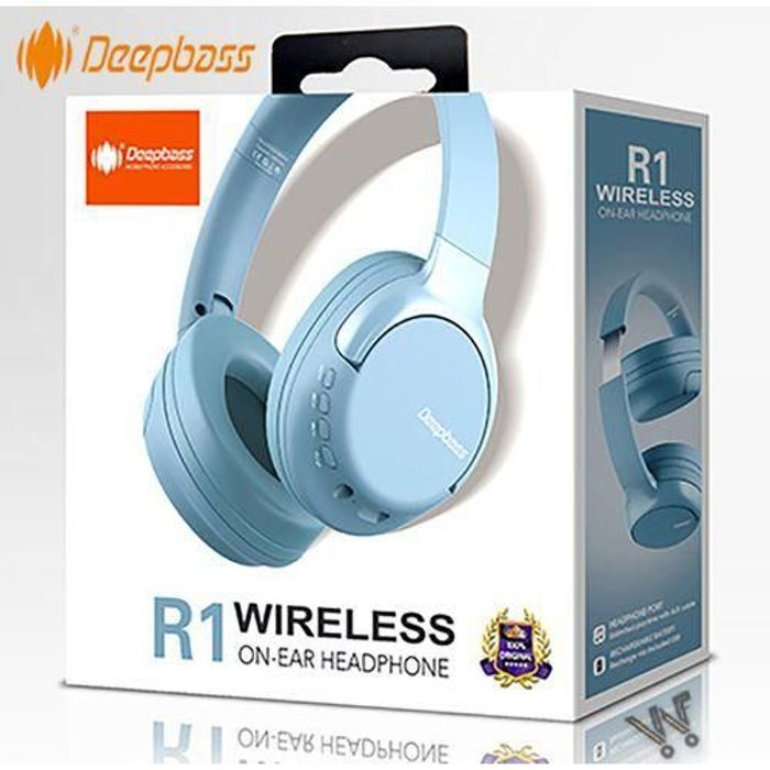 Casque Bluetooth - DeepBass - R1 - Son stéréo puissant - Microphone intégré - 10h d'autonomie