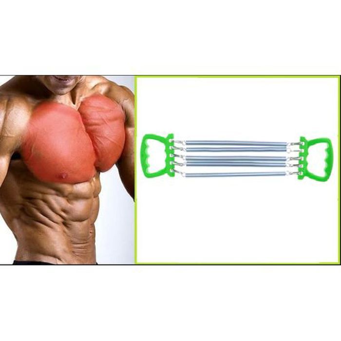 Bande de résistance de fitness - Professionnel - Extracteur de poitrine - 5 ressorts - Portable - Antidérapante