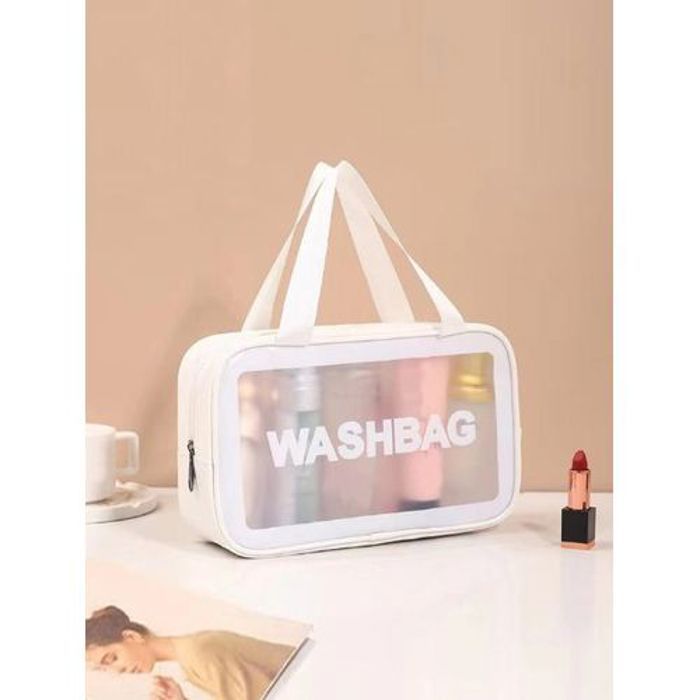 Trousse de toilette - Non spécifié - Grande capacité - PVC - Étanche - Transparent