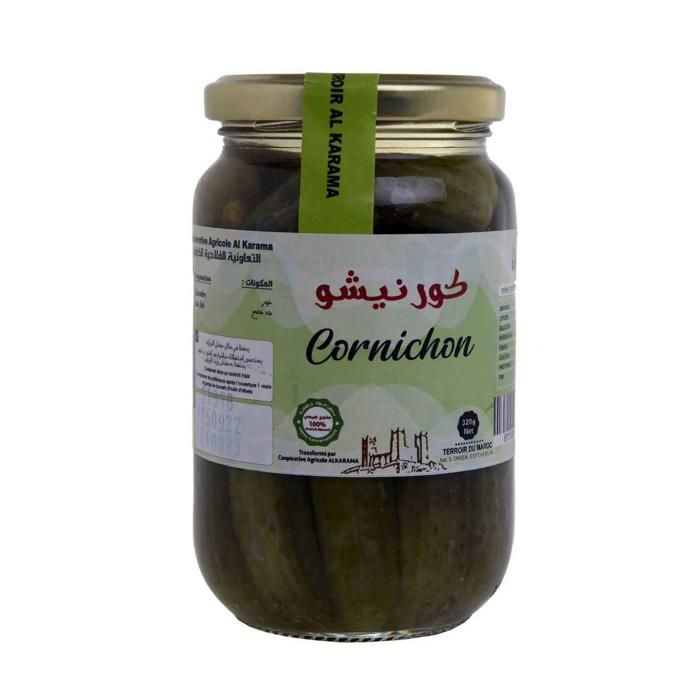 Cornichon bocal en verre 320g - TERROIR AL KARAMA