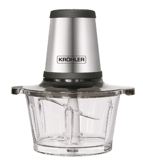 Hachoir 2 vitesses à condiment  Kröhler - bol 2.0L en verre - 350W