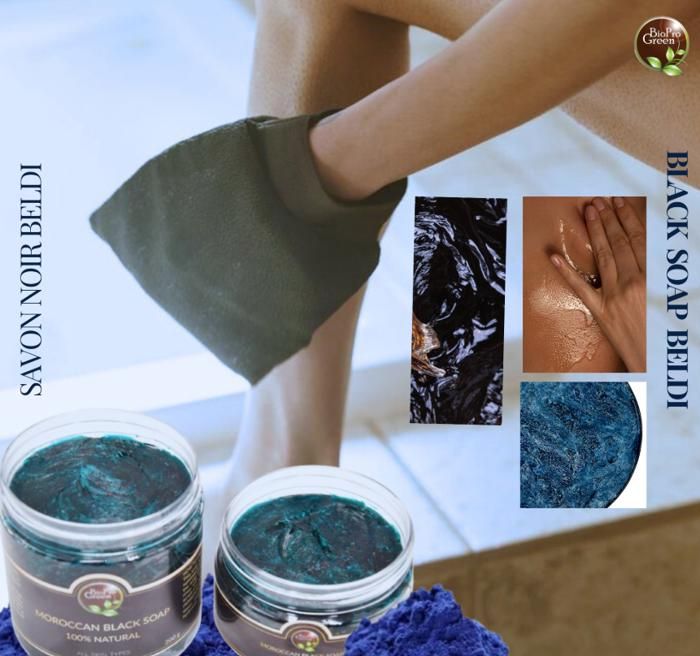 Gommage au Savon noir traditionnel à la poudre de Nila 100% naturel 200g - Visage et Corps