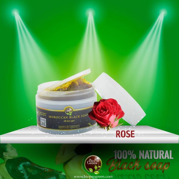 Savon noir BIO - Sabone béldi - 150g - Parfumé à la rose - Exfoliation naturelle - Hydratation intense