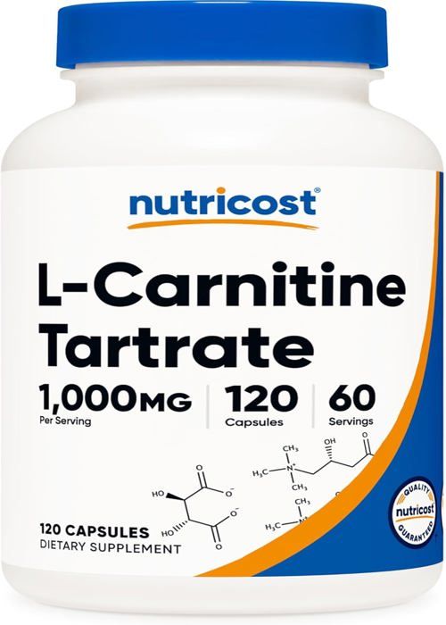 Tartrate de L-carnitine 1000 mg 120 capsules (500 mg par capsule)