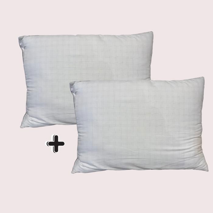 Oreiller - Anti-stress - Set de 2 - Confort optimal - Lavable - 50x70 cm