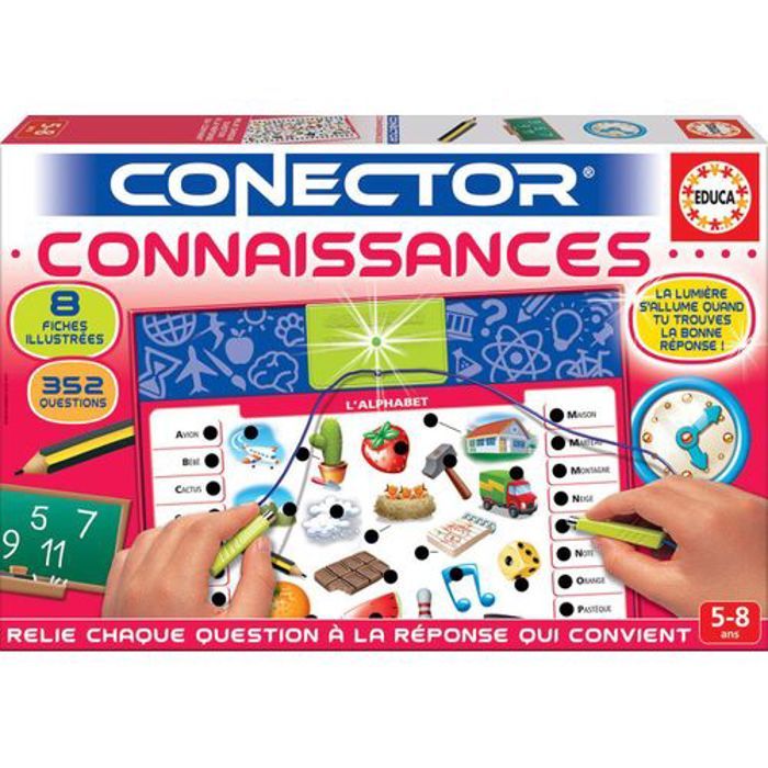 Jeu de société - EDUCA - CONECTOR : Connaissances - 352 questions - Pour enfants à partir de 3 ans - Mixte