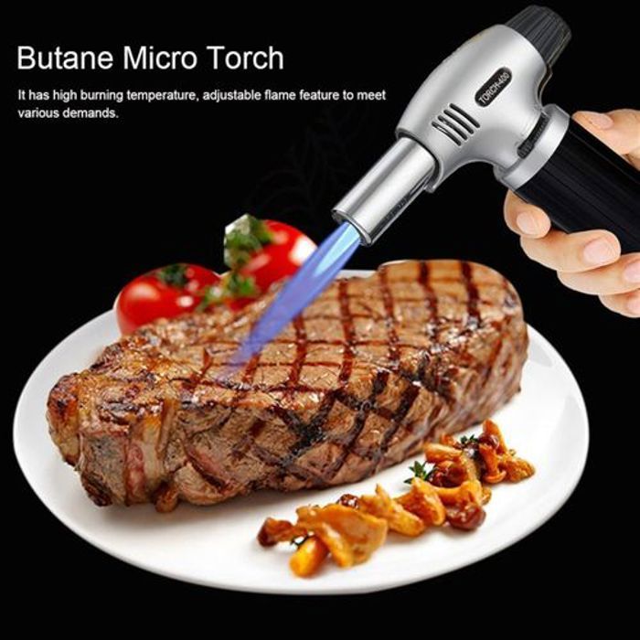 Chalumeau de Cuisine - OL-400 - Brûleur Caramélisation - Température 1300°C - Capacité 10g - Gris