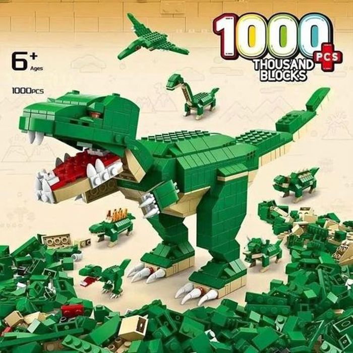 Bloc de construction - Lele Brother - Modèle dinosaure - 1000 pièces - Pour enfants - Mixte