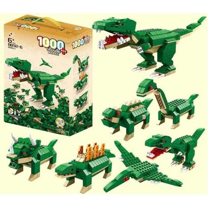 Bloc de construction - Lele Brother - Modèle dinosaure - 1000 pièces - Multicolore - Pour enfants