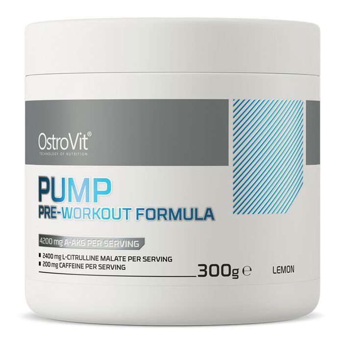 PUMP Pre-Workout Formula 300 g Lemon - Caféine, Citrulline, AAKG, Bêta-Alanine