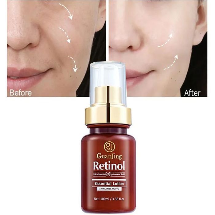 Lotion essentielle pour visage à l'Acide hyaluronique et Nicotinamide, rétinol, Anti-âge