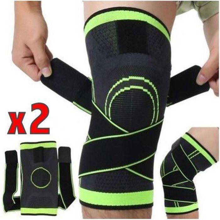 2 genouillères bande de protection pour Sports de plein air, basket-ball, volley-ball