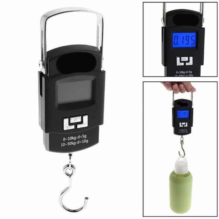 Balance électronique de bagages et voyage, rétro-éclairage et crochet 50kg-10g