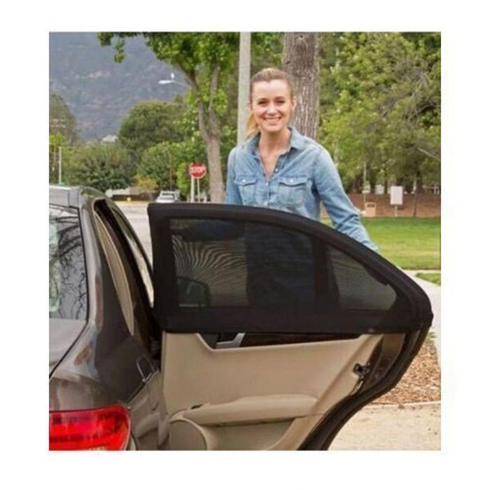 2 Couverture de fenetre élastique  khamiya contre soleil por voiture deux piecs