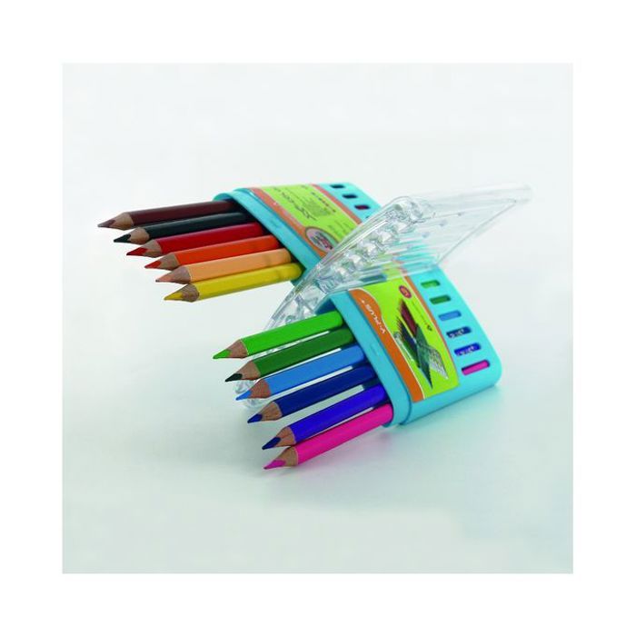 Coffret de Crayons de Couleurs - Non spécifié - 12 Crayons - Forme triangulaire - Couleurs vives - Pour enfants