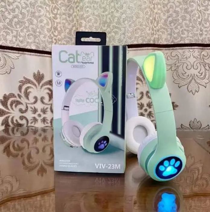 Casque Bluetooth Musique Chat Oreille Sans Fil avec lumière