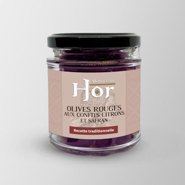 OLIVES ROUGES AU CITRON CONFIT