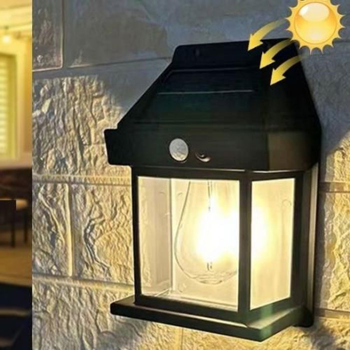 Applique murale solaire - Lampe Solaire - Détecteur de mouvement - Éclairage automatique - Économie d'énergie