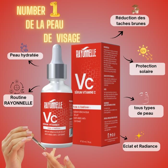 RAYONNELLE - VITAMINE C SERUM 30ml - renovating serum anti-wrinkle anti-oxidant