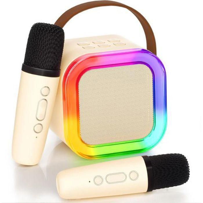 Haut-parleur Bluetooth - Mini - Portable - UN microphone - Karaoké à domicile - Sans fil, couleur aliatoire