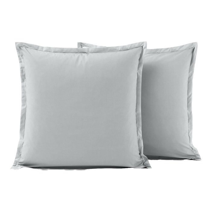 Taies d'oreillers - MAISON GOOD AND WELL - 60x60 cm - 100% coton - Gris - Confort optimal